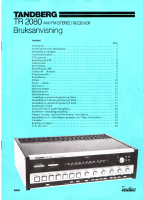 Tandberg TR-2080 - Owners Manual-2